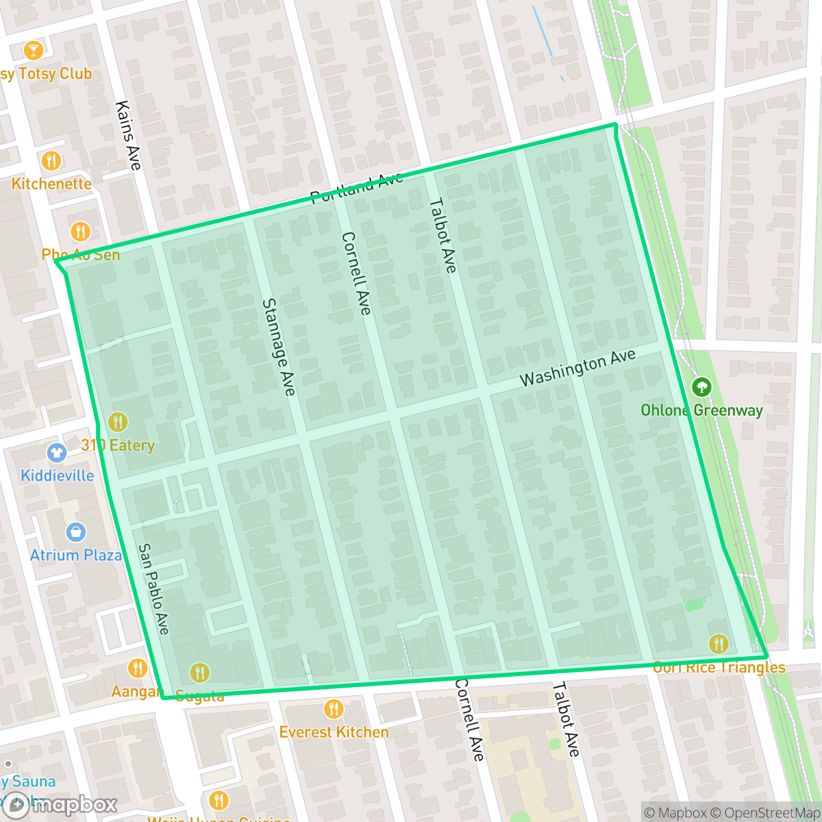 Map showing the location of West Washington, Albany, CA