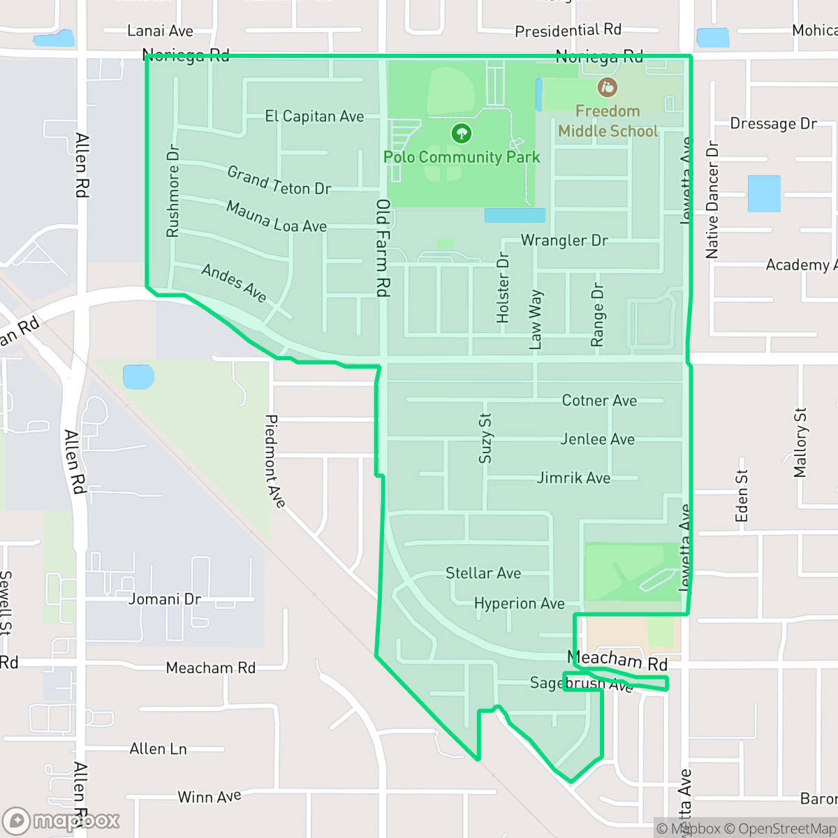 Map showing the location of Emerald Estates, Bakersfield, CA