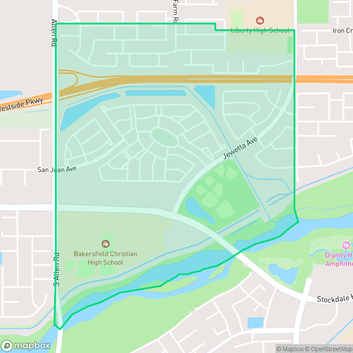 Map showing the location of Villages of Brimhall - Brimhall Classics, Bakersfield, CA