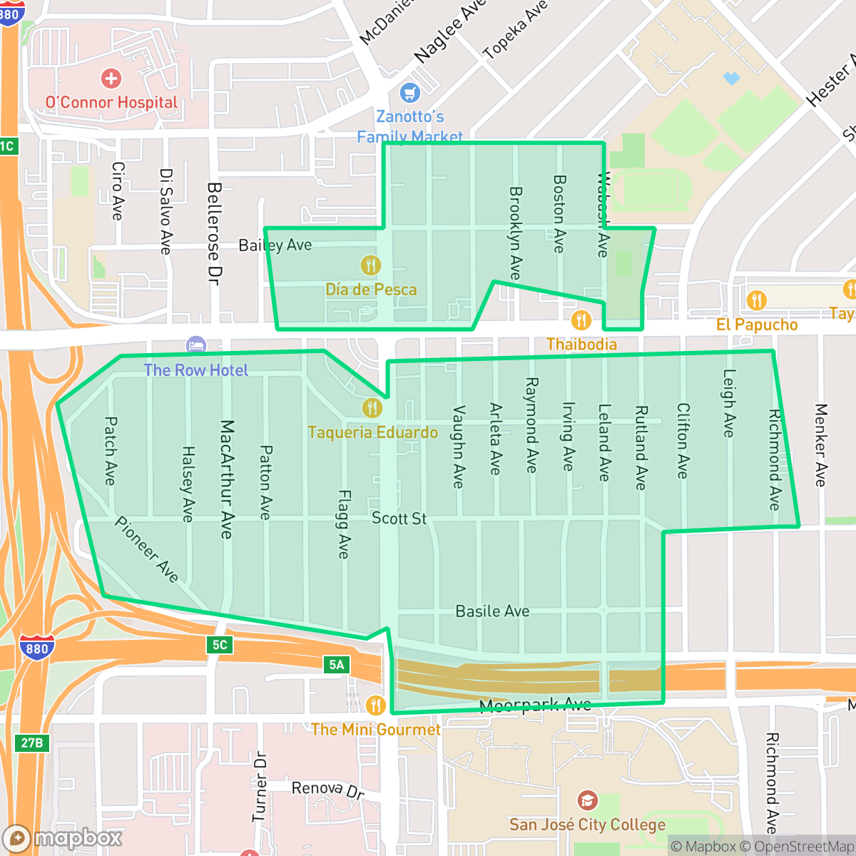 Map showing the location of Burbank, CA — coverage area