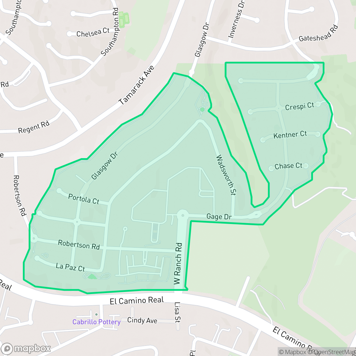 Map showing the location of Robertson Ranch, Carlsbad, CA