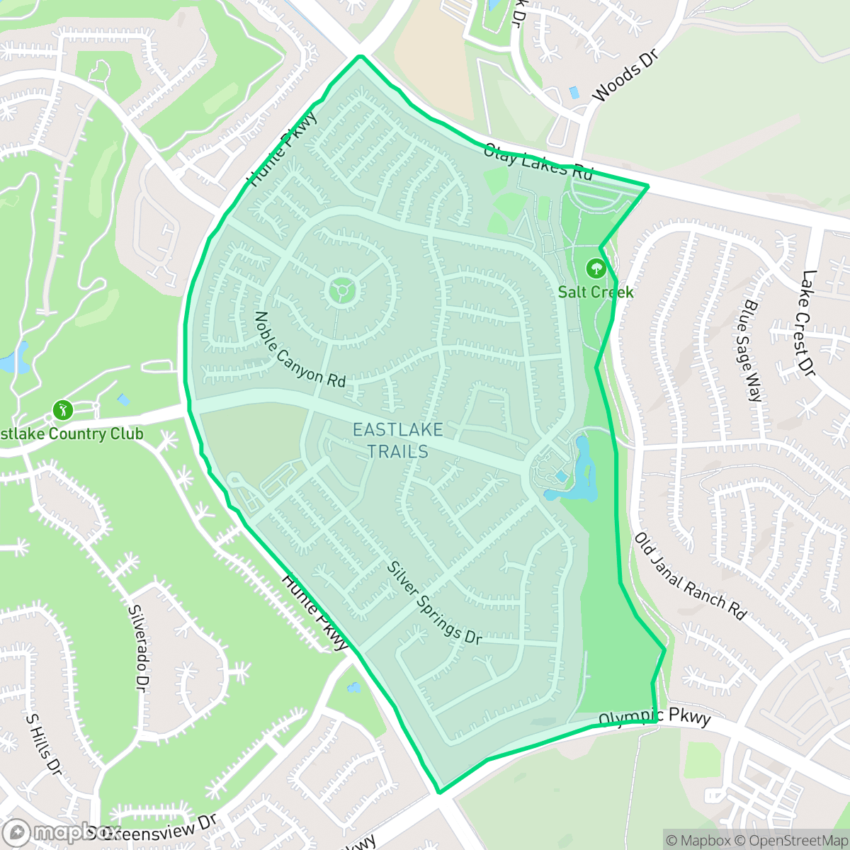 Map showing the location of Eastlake Trails, Chula Vista, CA