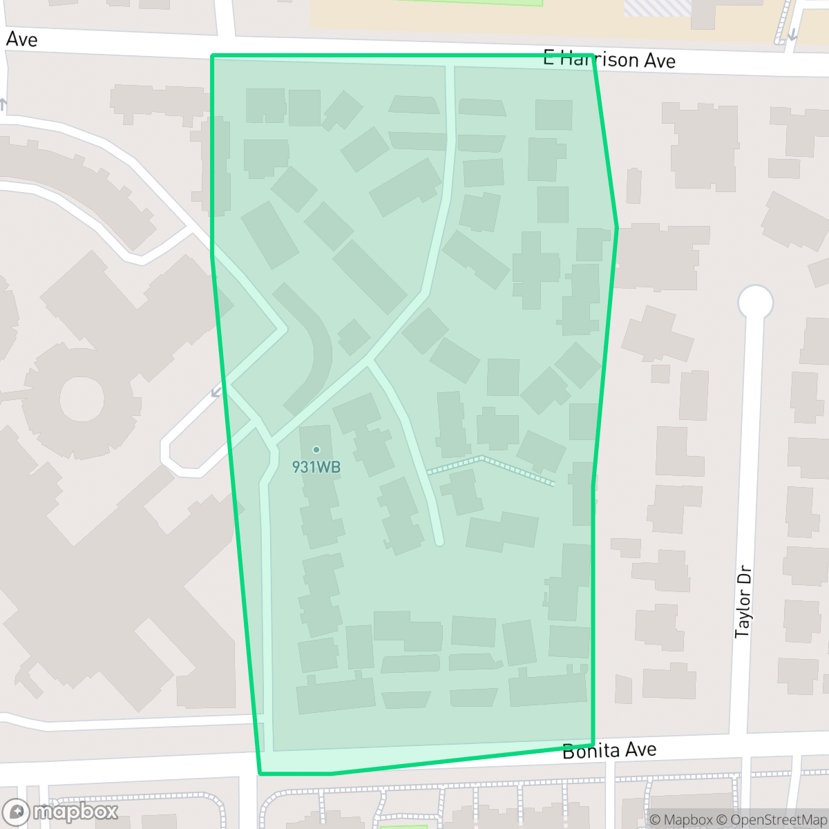 Map showing the location of Mount San Antonio, Claremont, CA