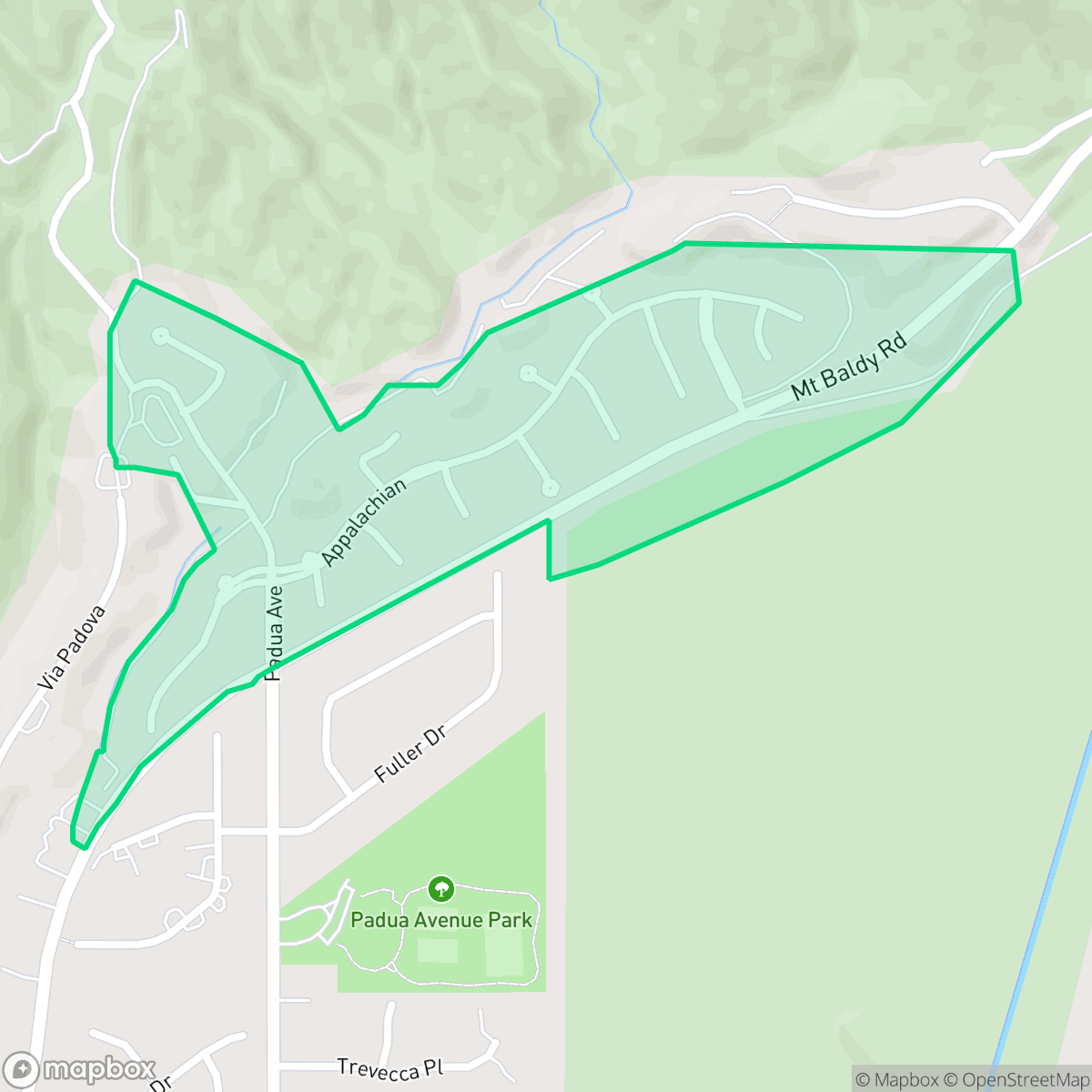 Map showing the location of Stone Canyon, Claremont, CA