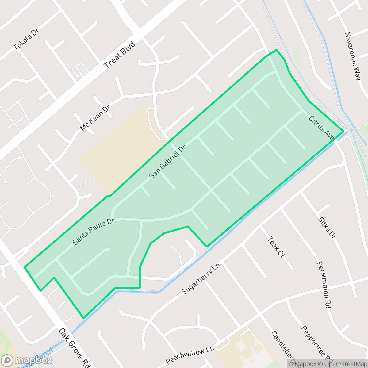 Map showing the location of Ygnacio Wood, Concord, CA
