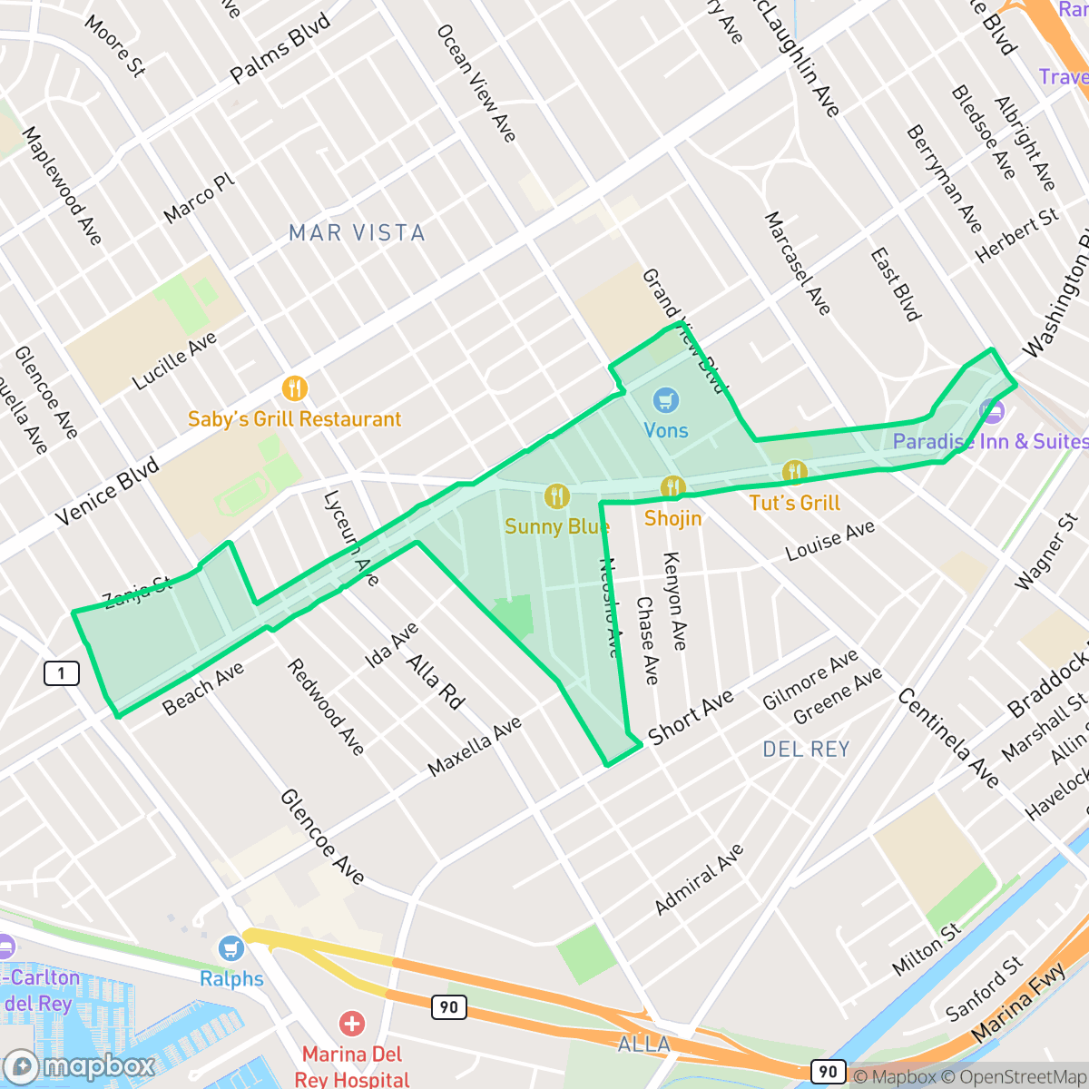 Map showing the location of Culver West, Culver City, CA