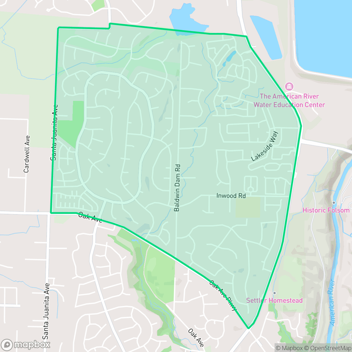 Map showing the location of American River Canyon North, Folsom, CA