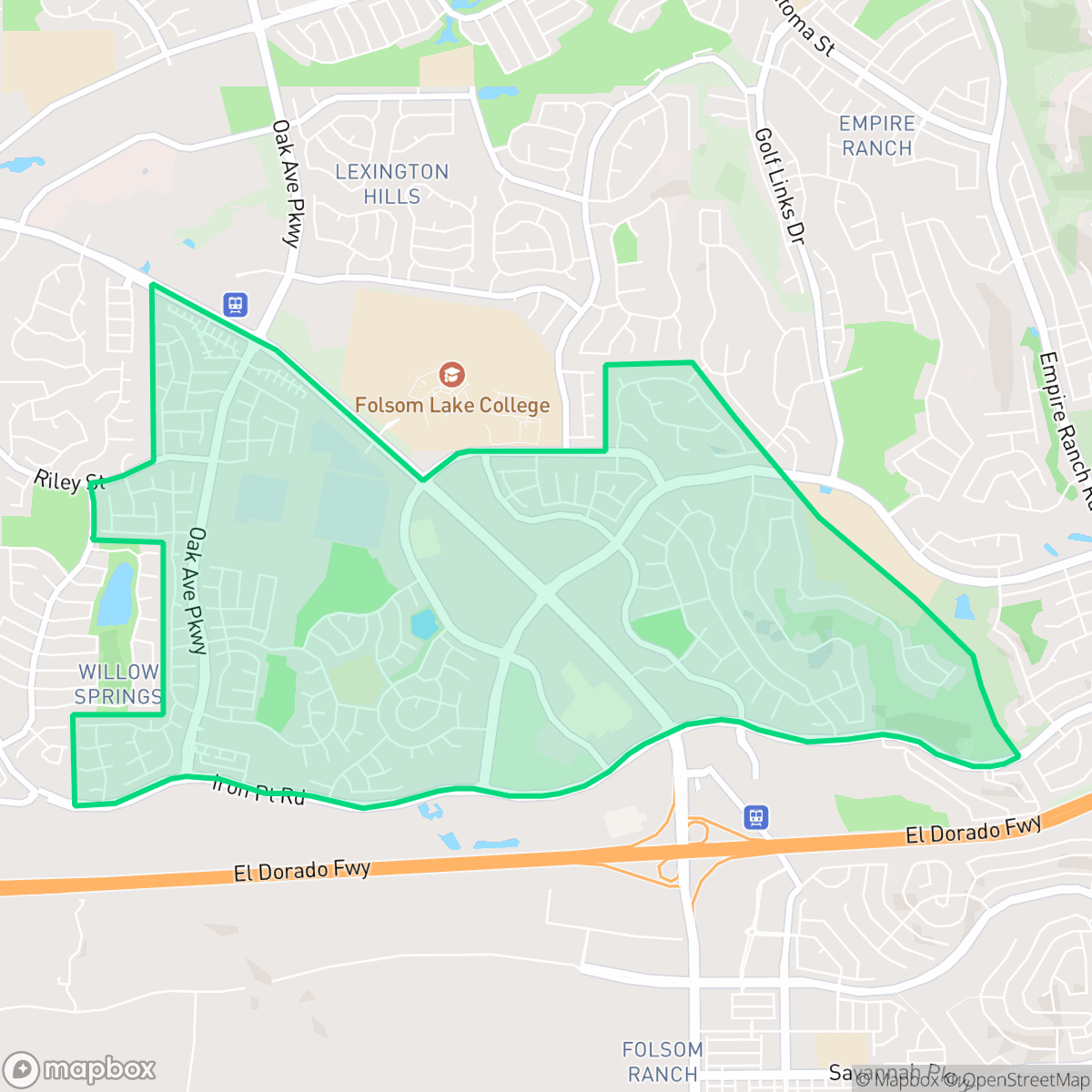 Map showing the location of Broadstone, Folsom, CA