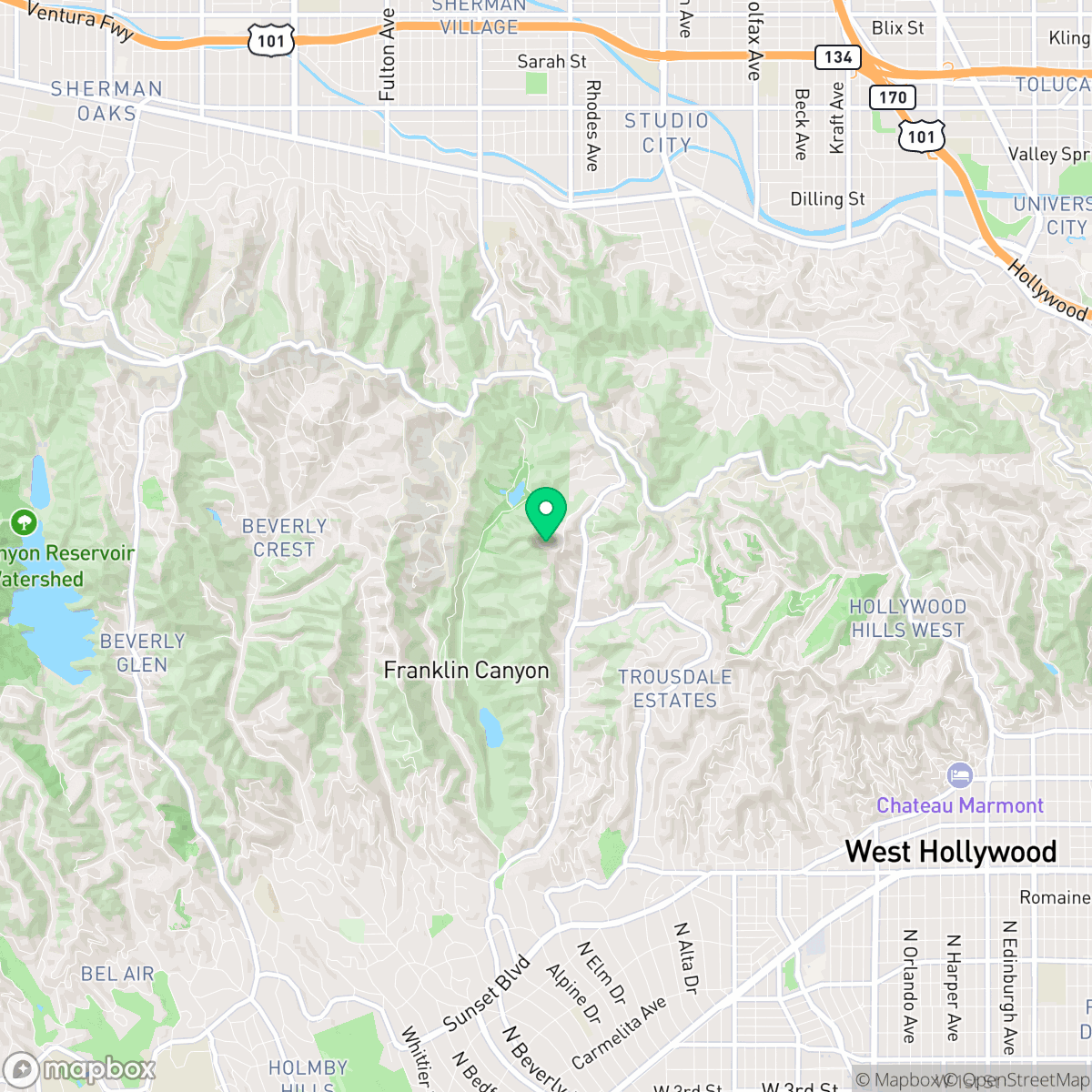 Map showing the location of Los Angeles, CA — coverage area