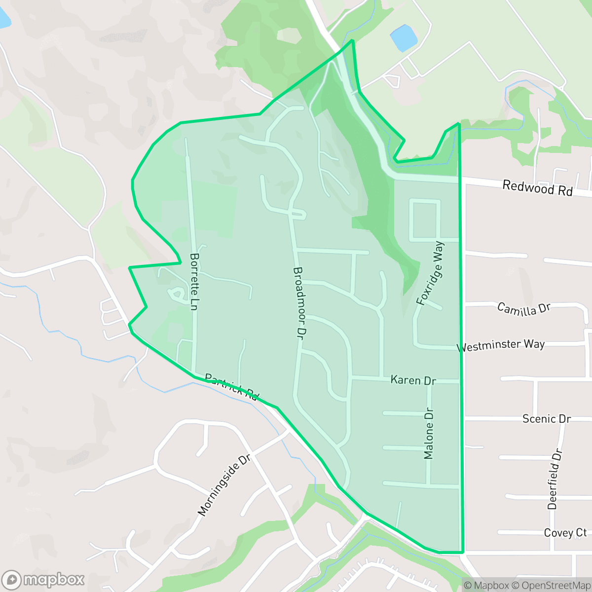 Map showing the location of Browns Valley West, Napa, CA