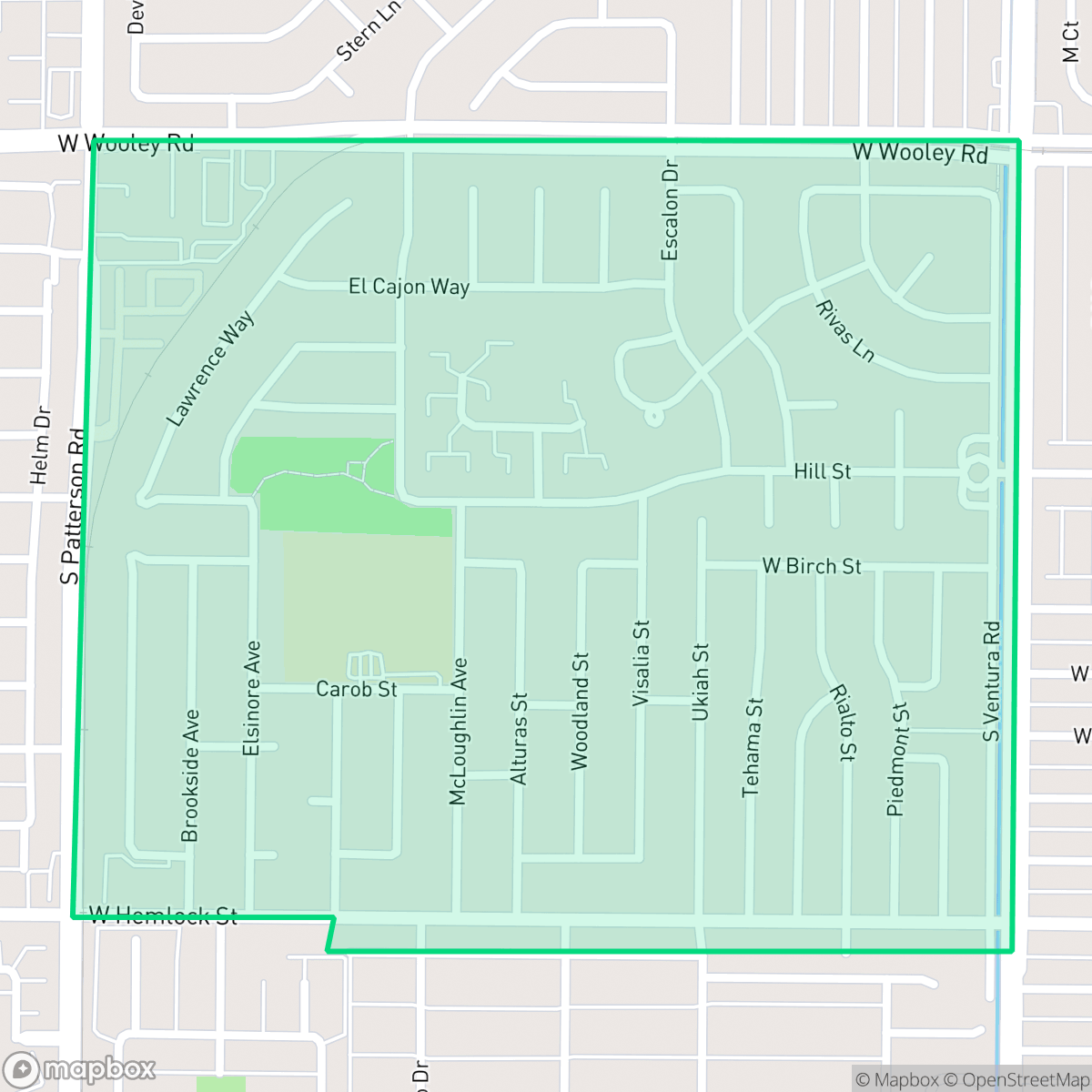 Map showing the location of Marina West, Oxnard, CA