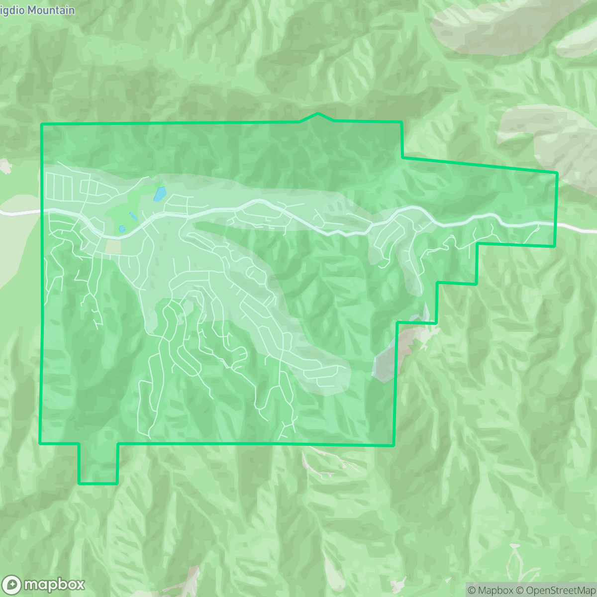 Map showing the location of Pine Mountain Club, Pine Mountain Club, CA