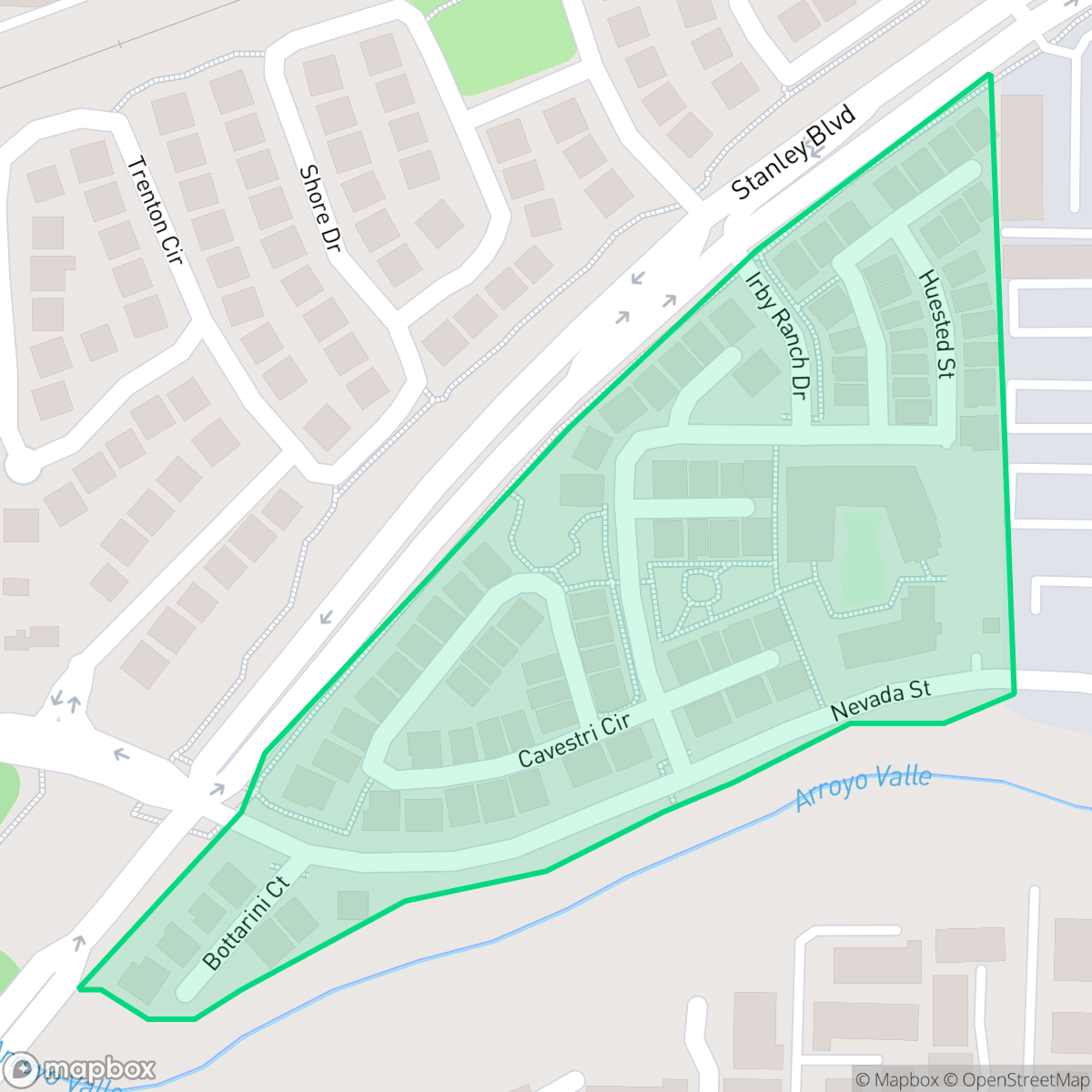 Map showing the location of Irby Ranch, Pleasanton, CA