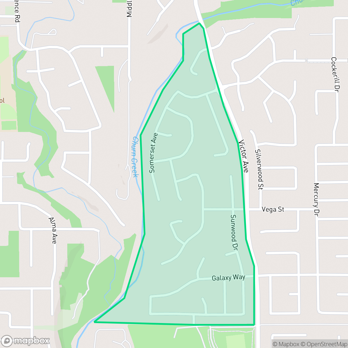 Map showing the location of Oak Haven, Redding, CA