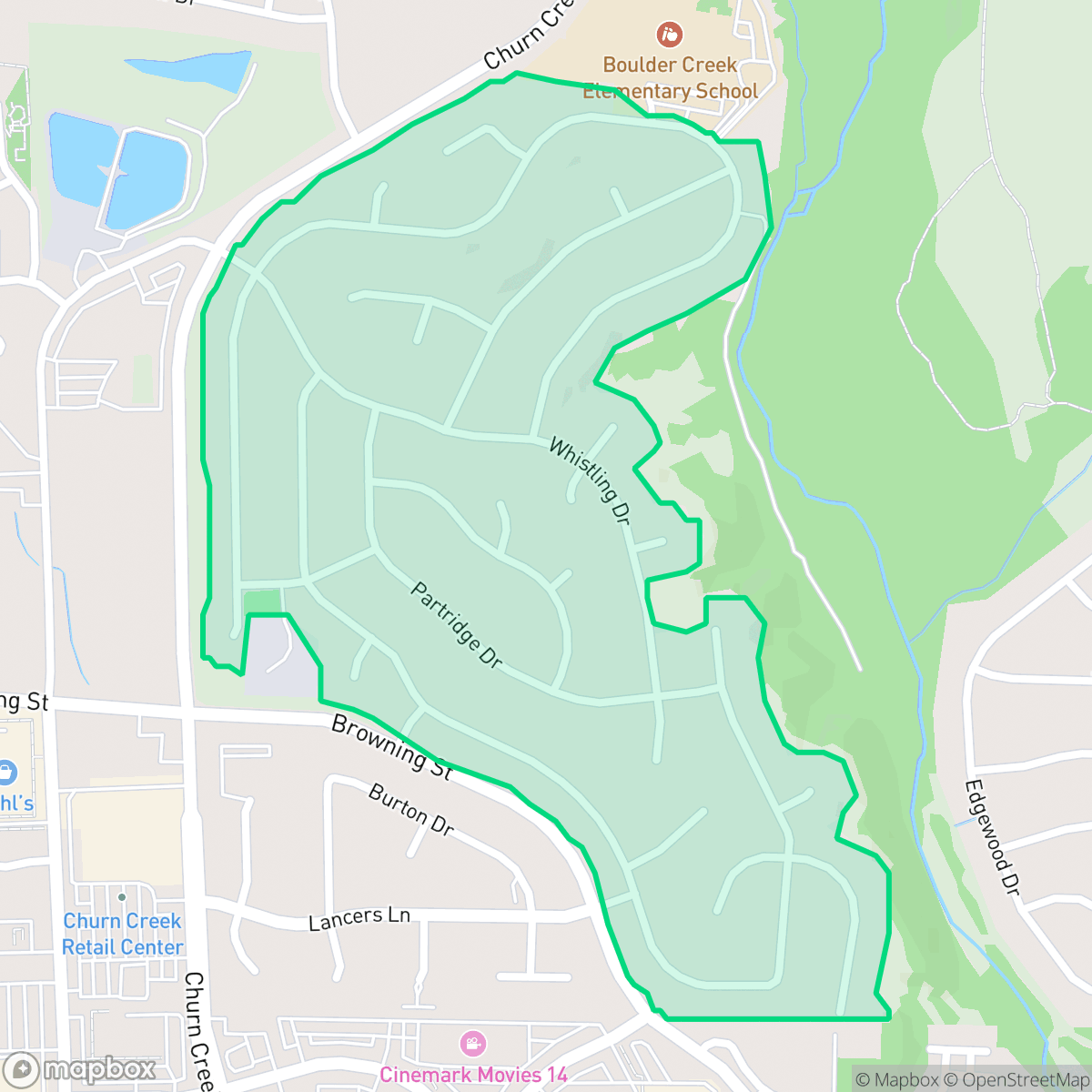 Map showing the location of Quail Ridge, Redding, CA