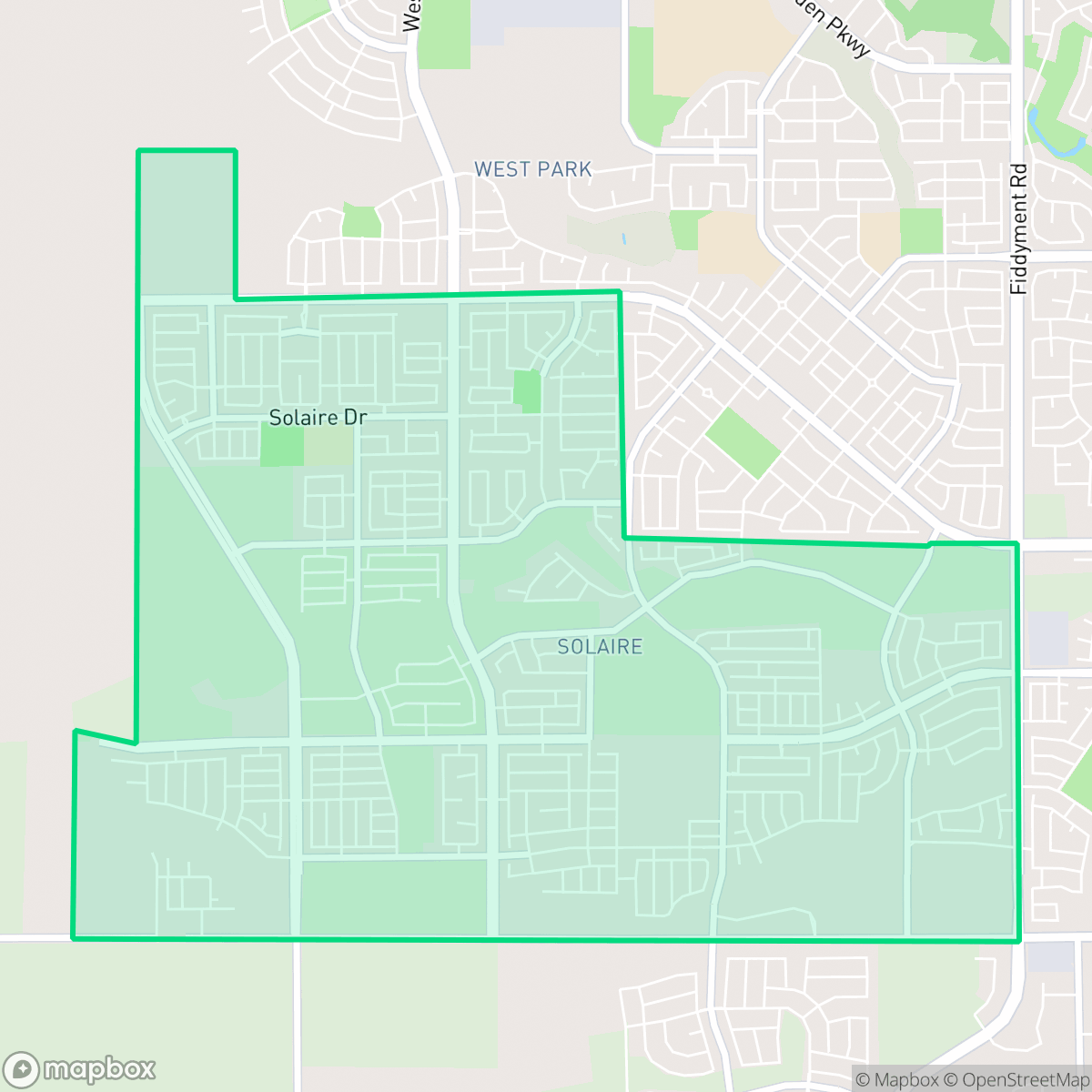 Map showing the location of Solaire, Roseville, CA