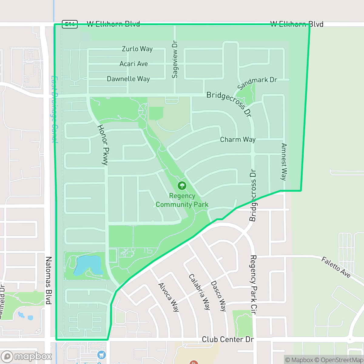 Map showing the location of Village 11, Sacramento, CA