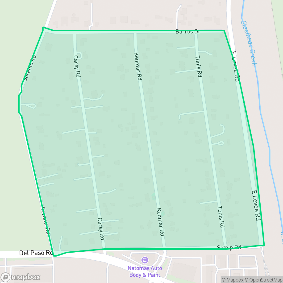 Map showing the location of Village 14, Sacramento, CA