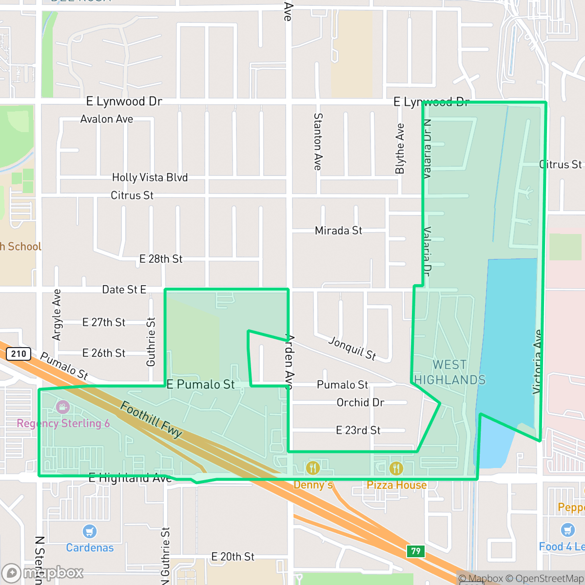Map showing the location of Barton, San Bernardino, CA
