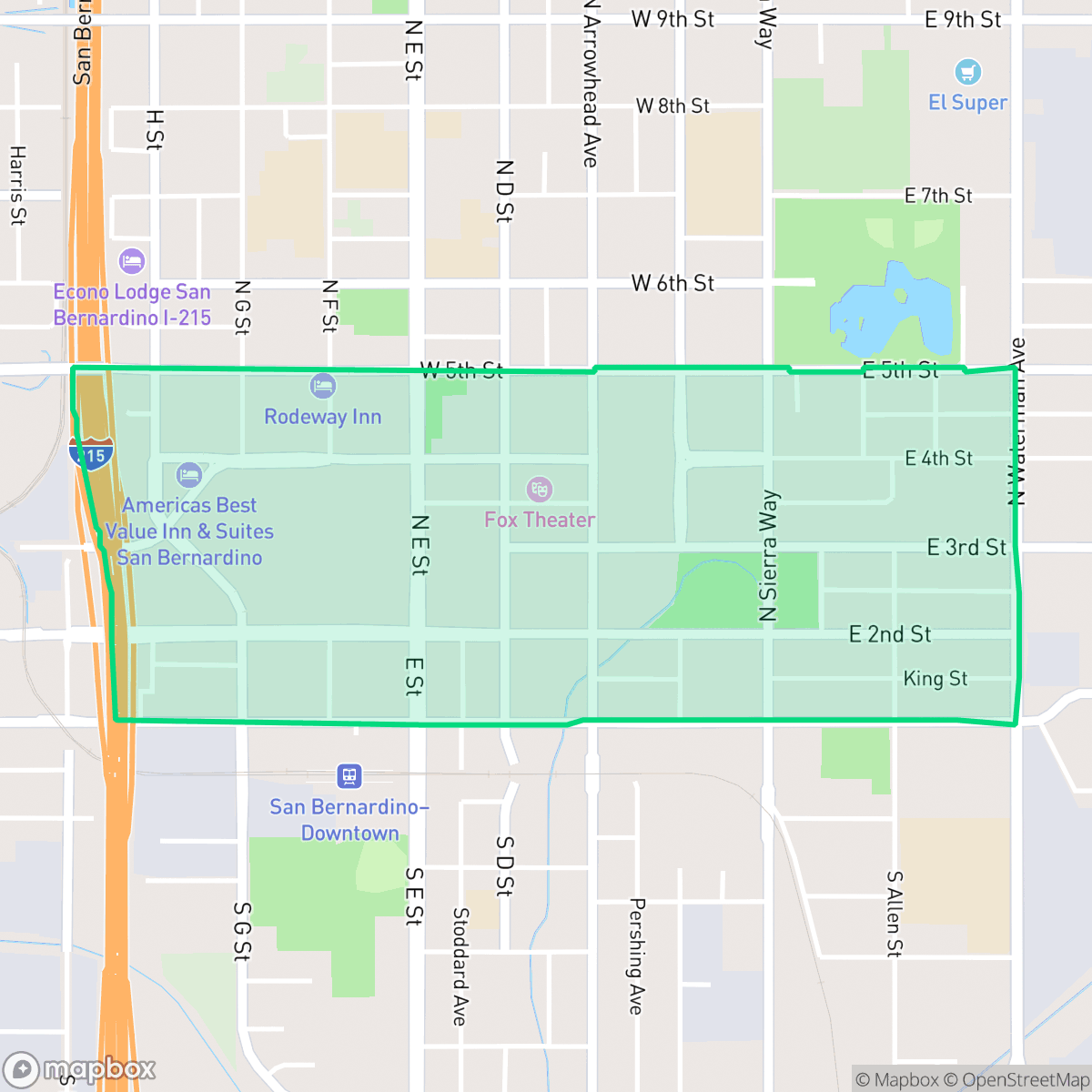 Map showing the location of Carousel, San Bernardino, CA