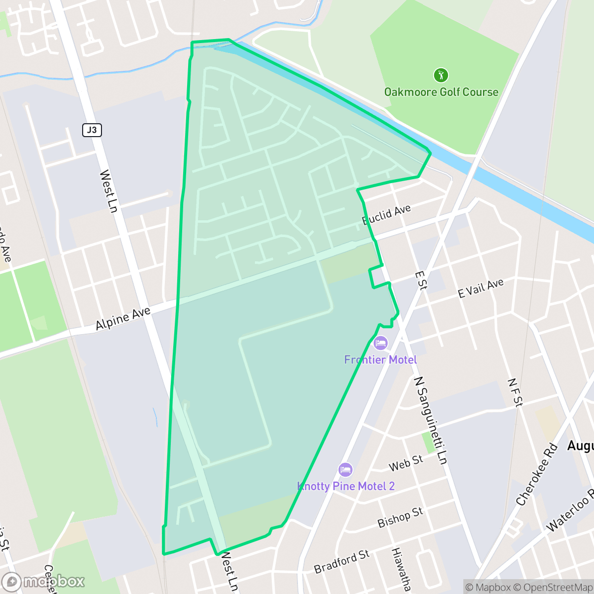 Map showing the location of El Pinal, Stockton, CA