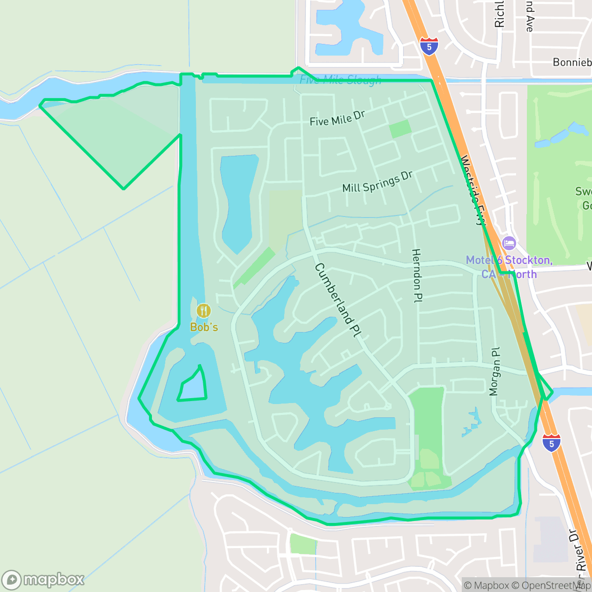 Map showing the location of Lincoln Village West, Stockton, CA
