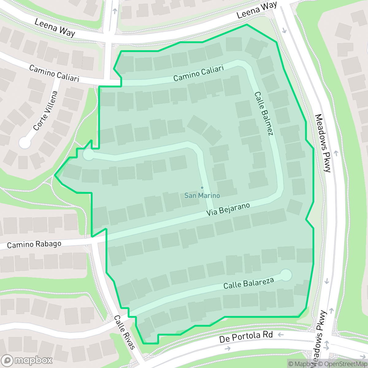 Map showing the location of San Marino, Temecula, CA