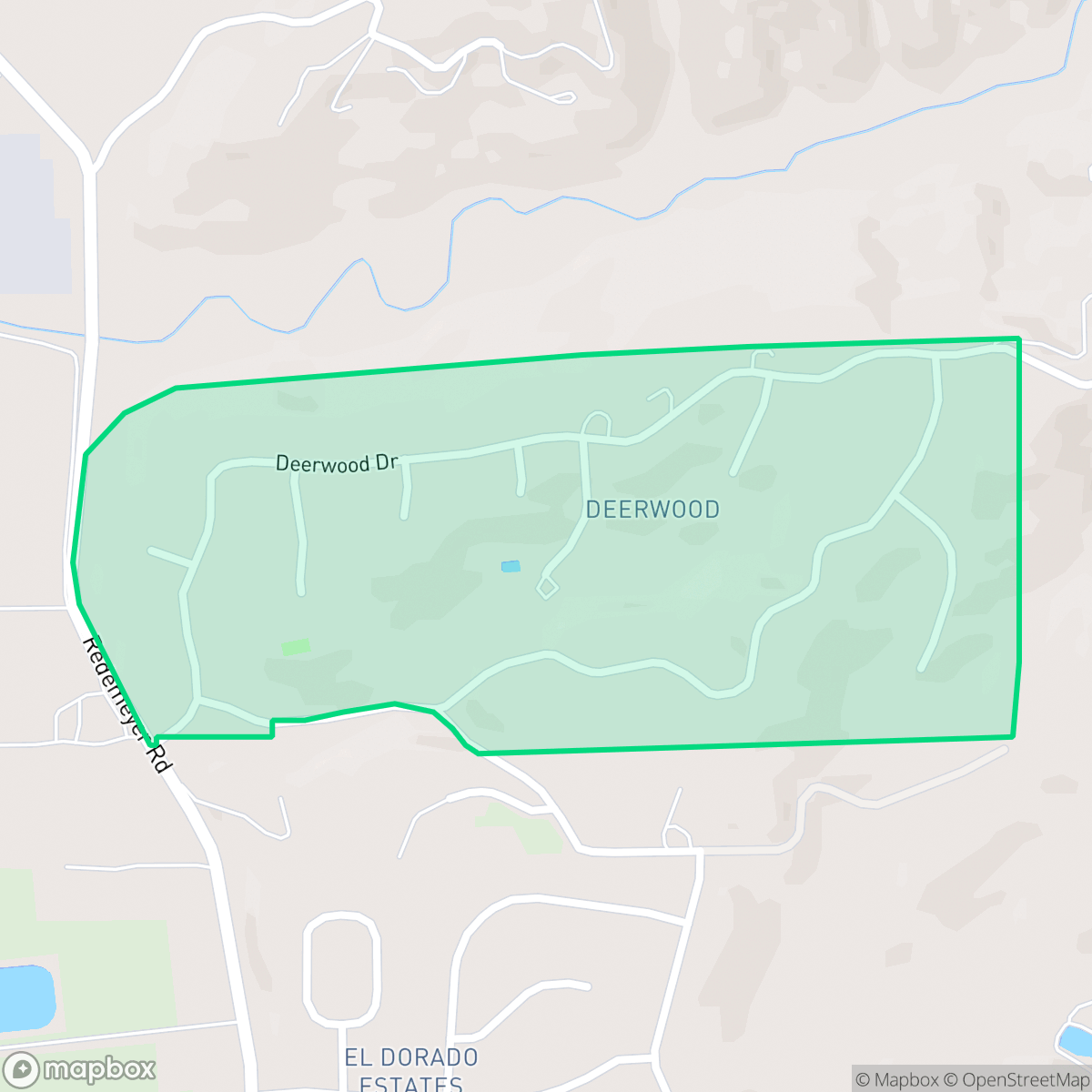 Map showing the location of Deerwood, Ukiah, CA