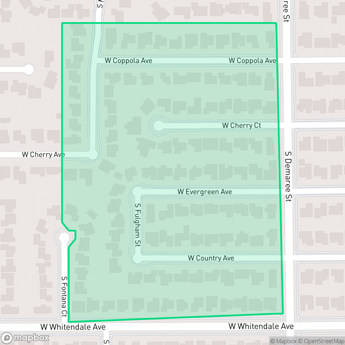 Map showing the location of Sunset West, Visalia, CA