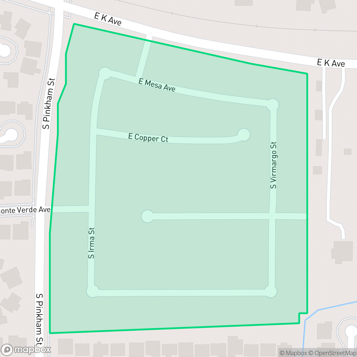Map showing the location of Vista del Sol, Visalia, CA