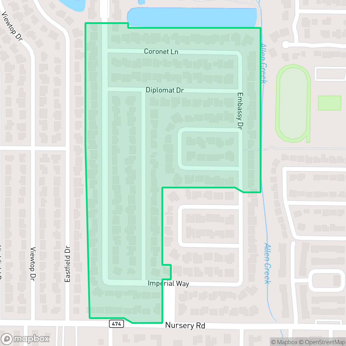 Map showing the location of Imperial Park Homeowners Association, Clearwater, FL