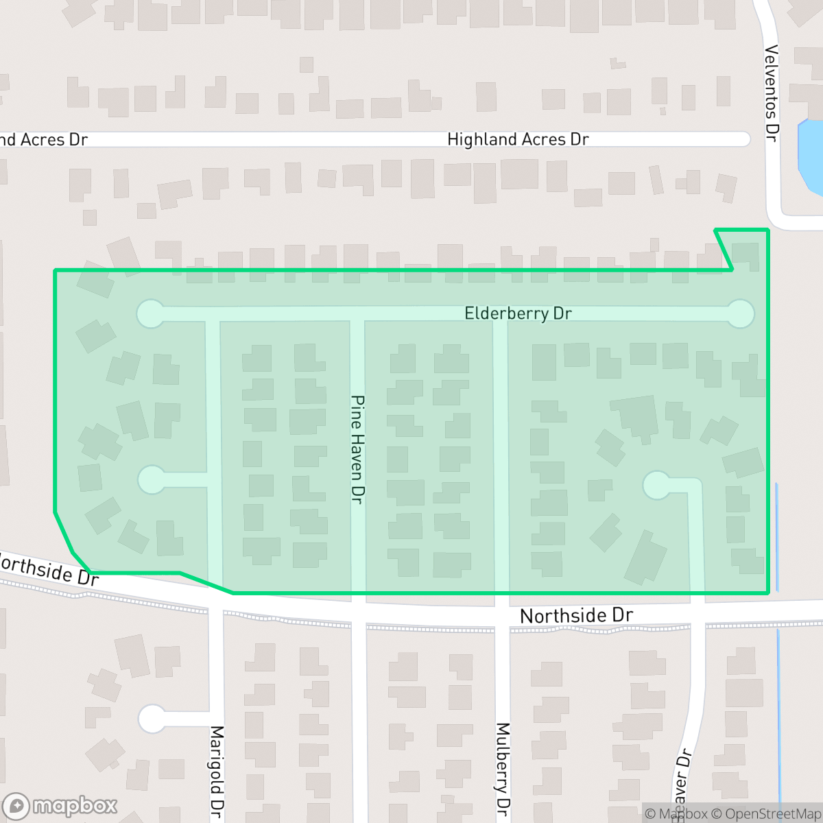 Map showing the location of Springdale Homeowners Association, Clearwater, FL