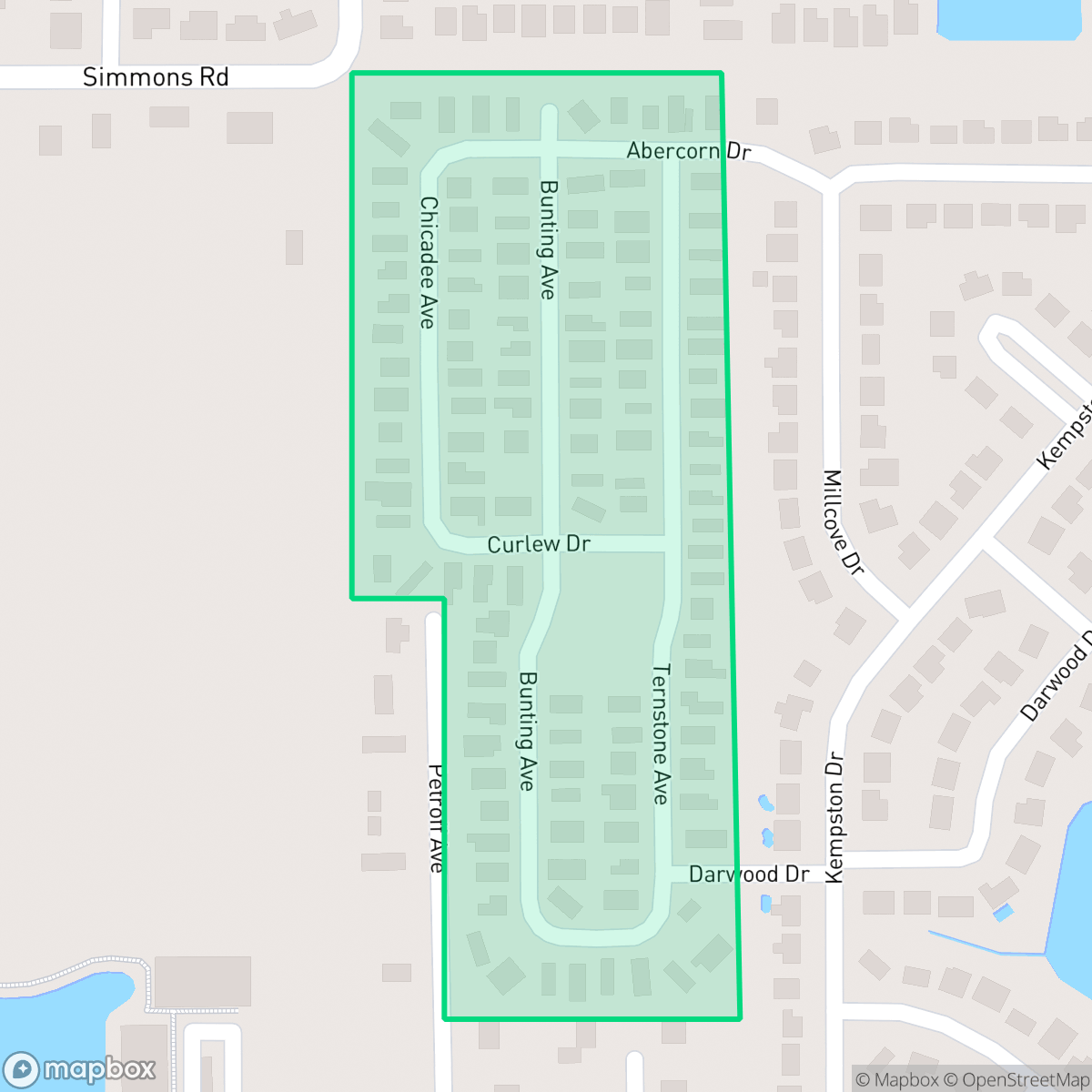 Map showing the location of Cardinal Park, Conway, FL