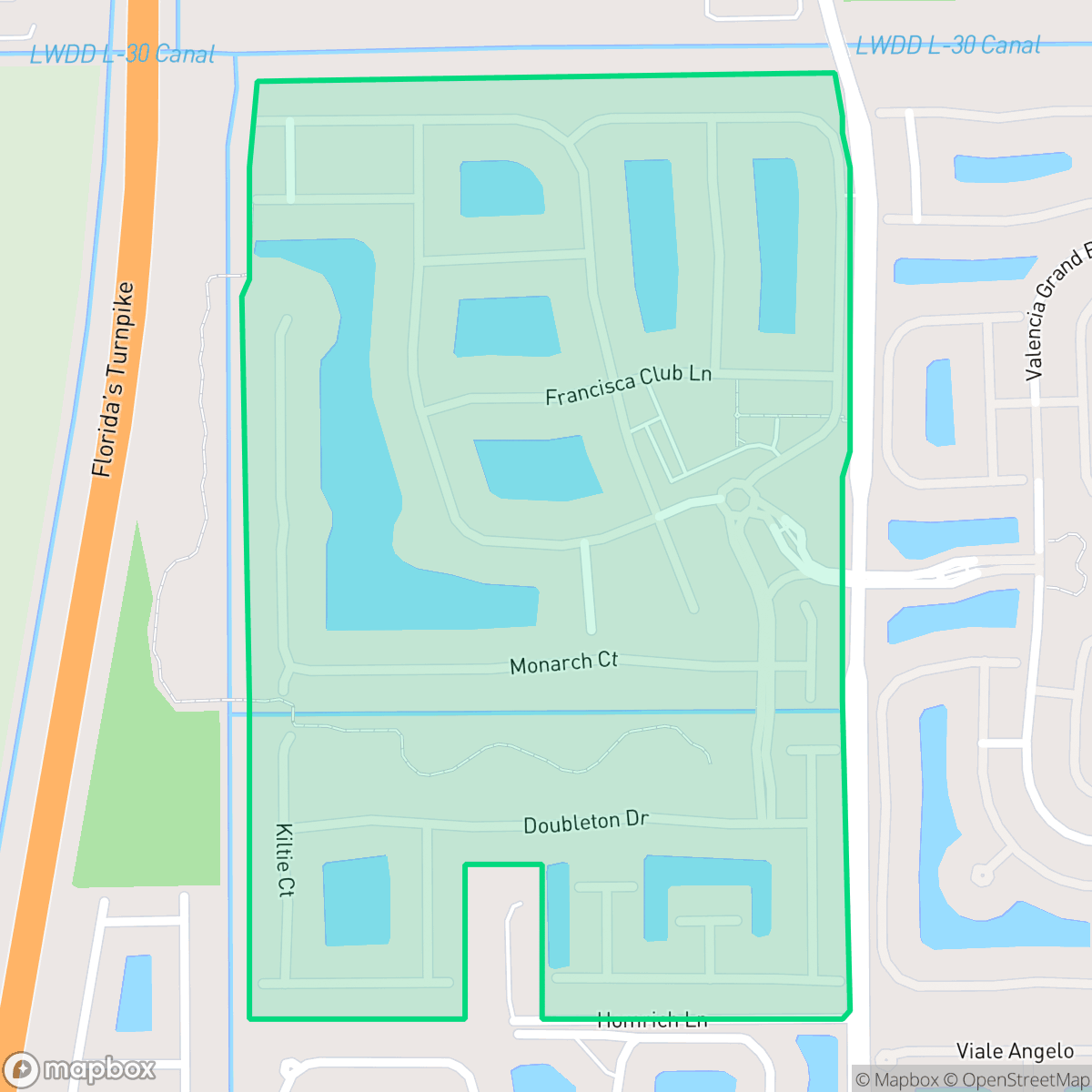 Map showing the location of Polo Trace, Delray Beach, FL