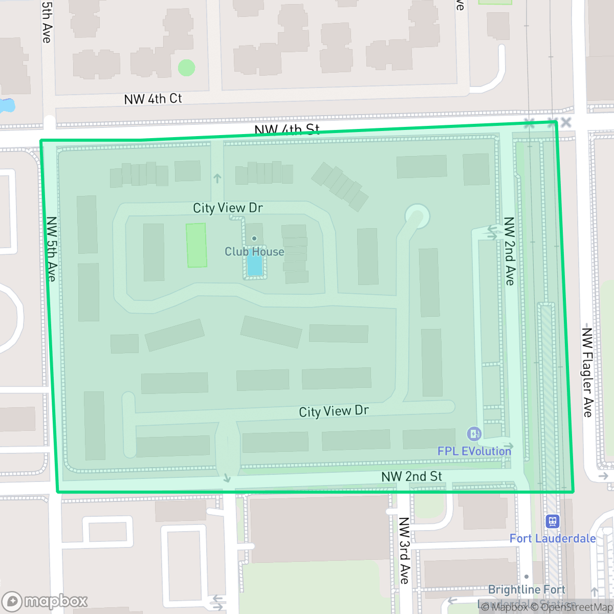 Map showing the location of City View Townhome, Fort Lauderdale, FL