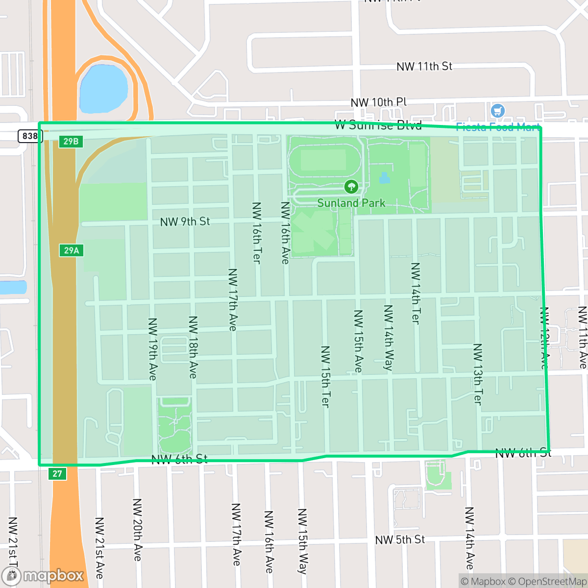 Map showing the location of Durrs Homeowners, Fort Lauderdale, FL