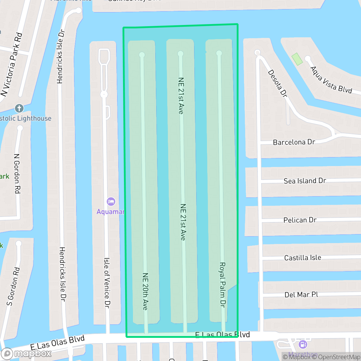 Map showing the location of Nurmi Isles, Fort Lauderdale, FL