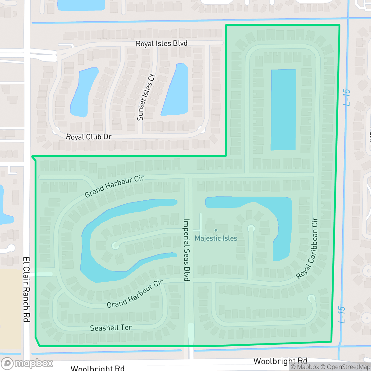 Map showing the location of Majestic Isles, Golf, FL