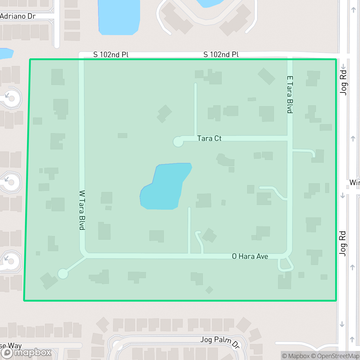 Map showing the location of Tara Estates, Golf, FL
