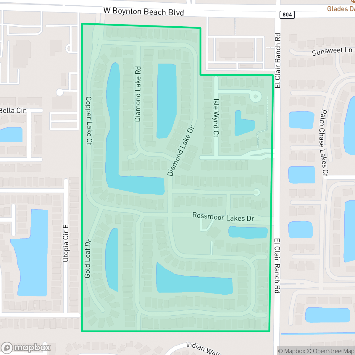 Map showing the location of The Club at Indian Lakes, Golf, FL