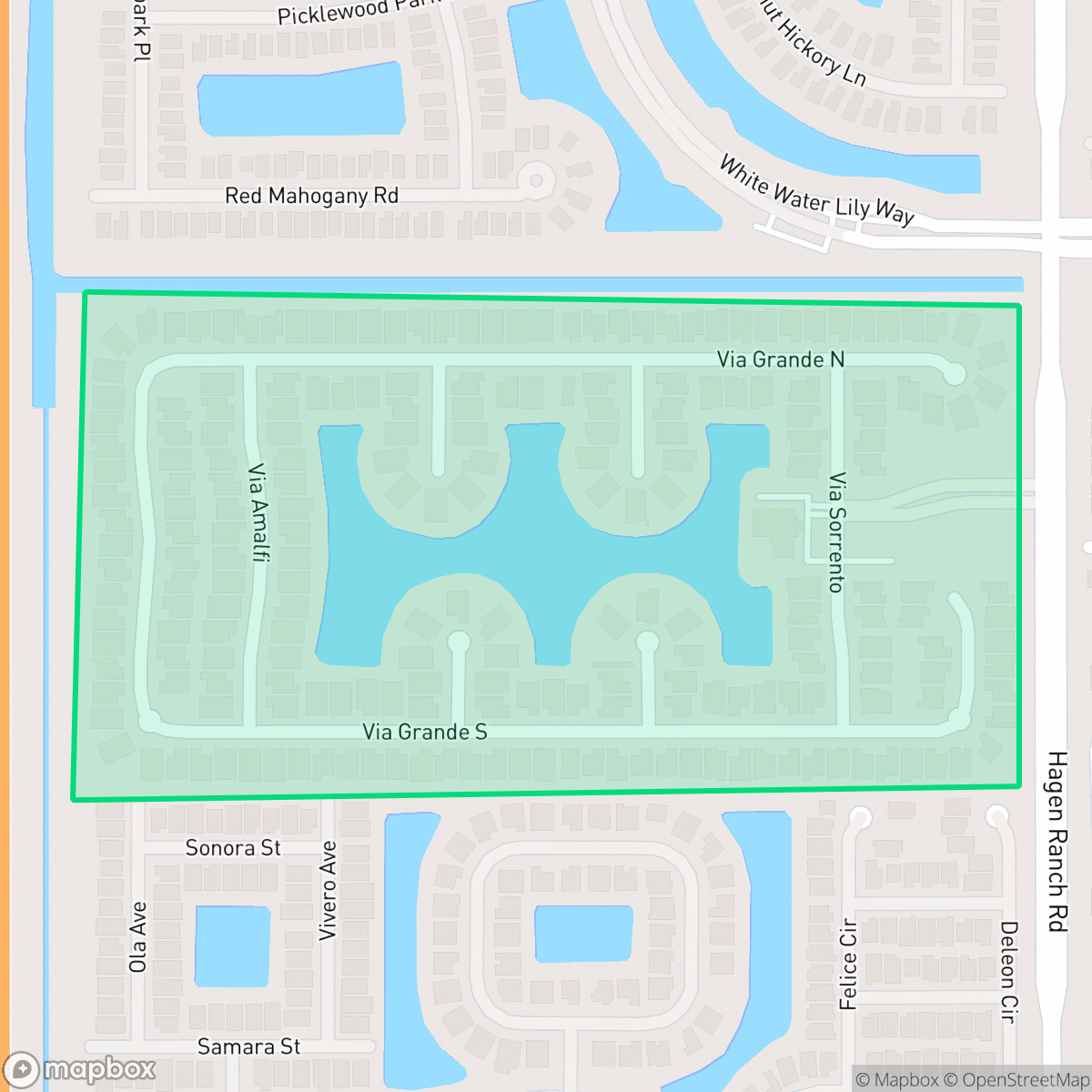Map showing the location of Tivoli Reserve, Golf, FL