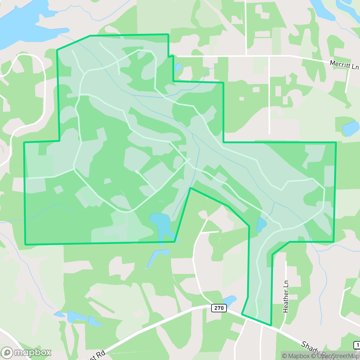 Map showing the location of Reston, Havana, FL