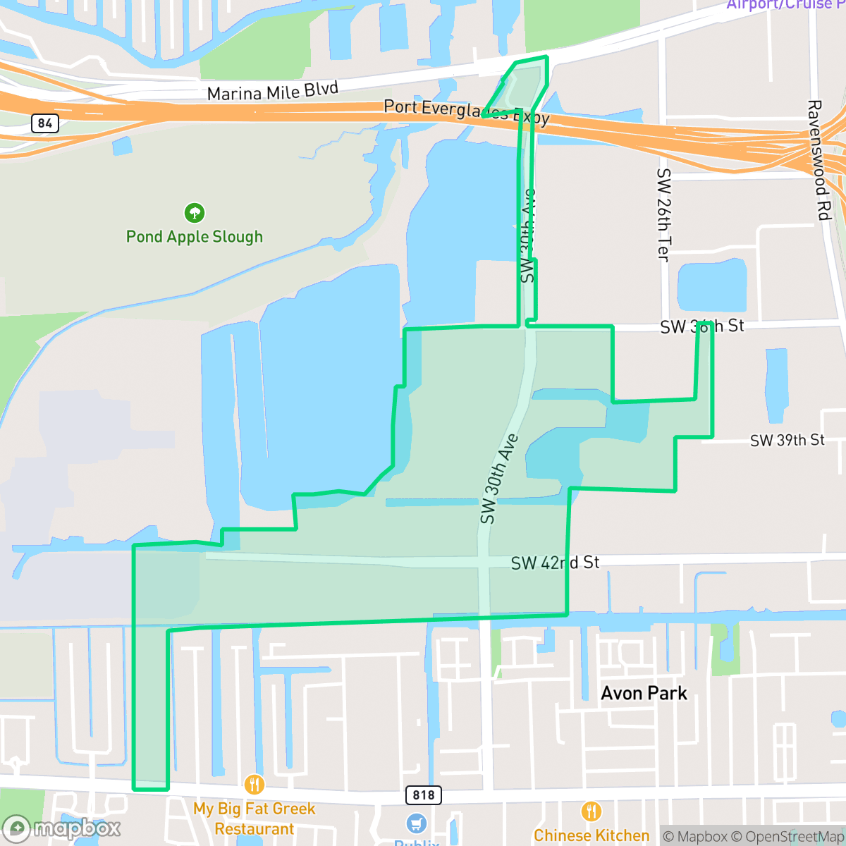 Map showing the location of Alandco, Hollywood, FL
