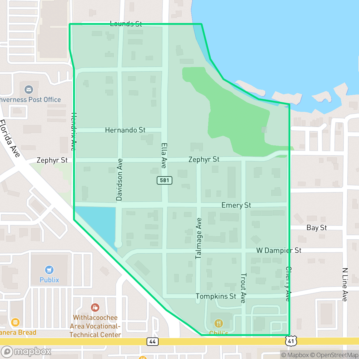 Map showing the location of Labelle, Inverness, FL