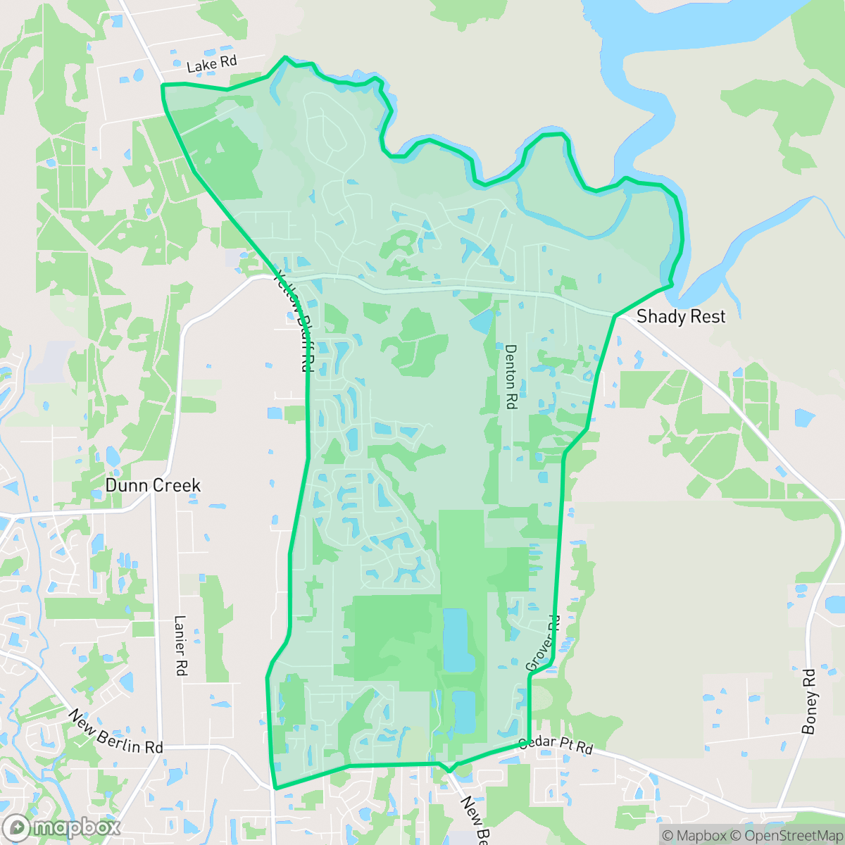 Map showing the location of The Cape, Jacksonville, FL