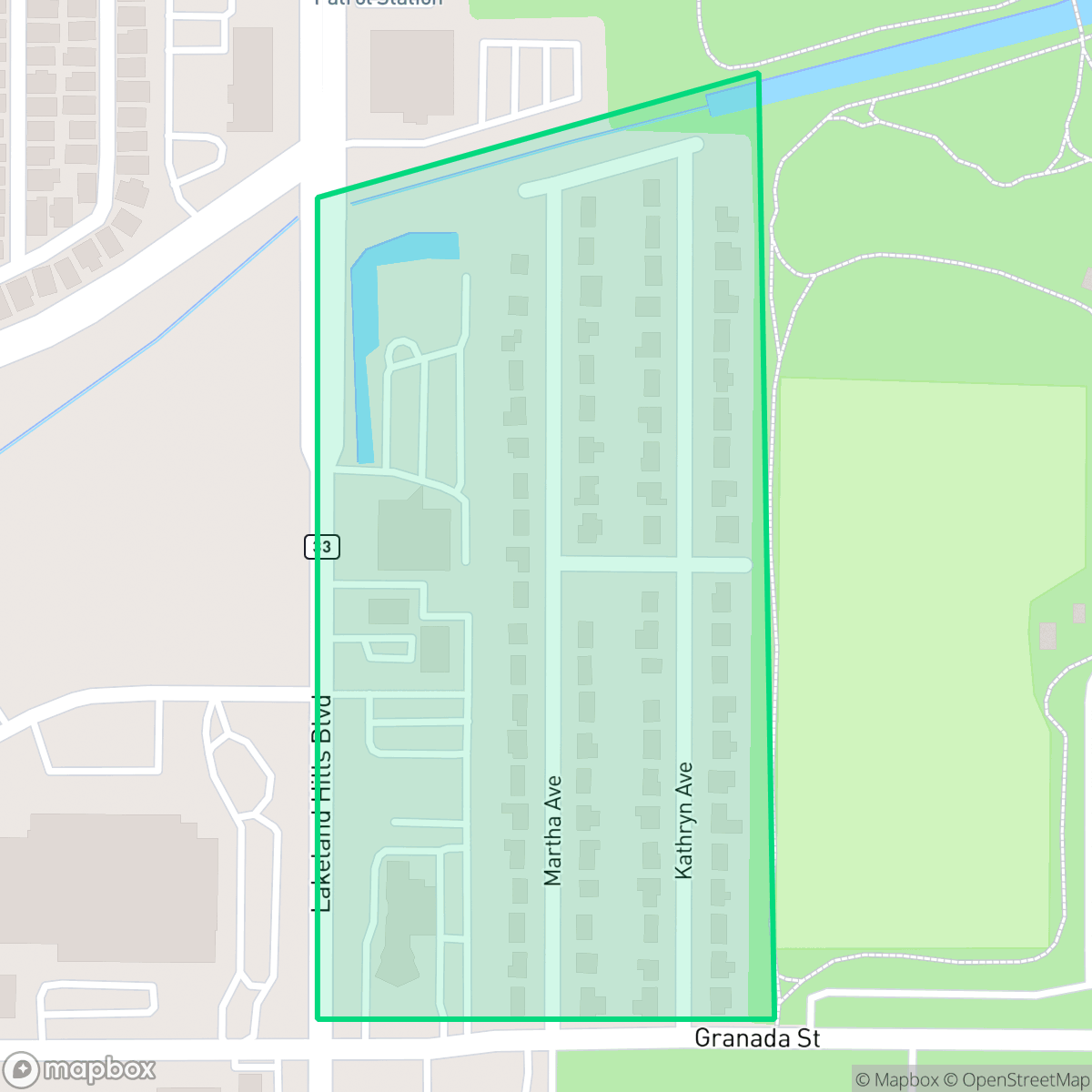 Map showing the location of N Martha, Lakeland, FL