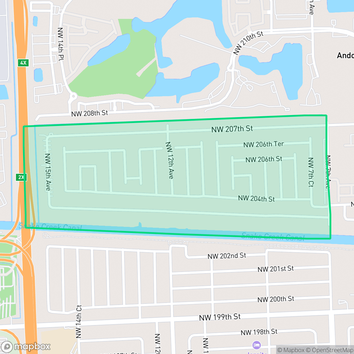 Map showing the location of Country Club Estates, Miami Gardens, FL