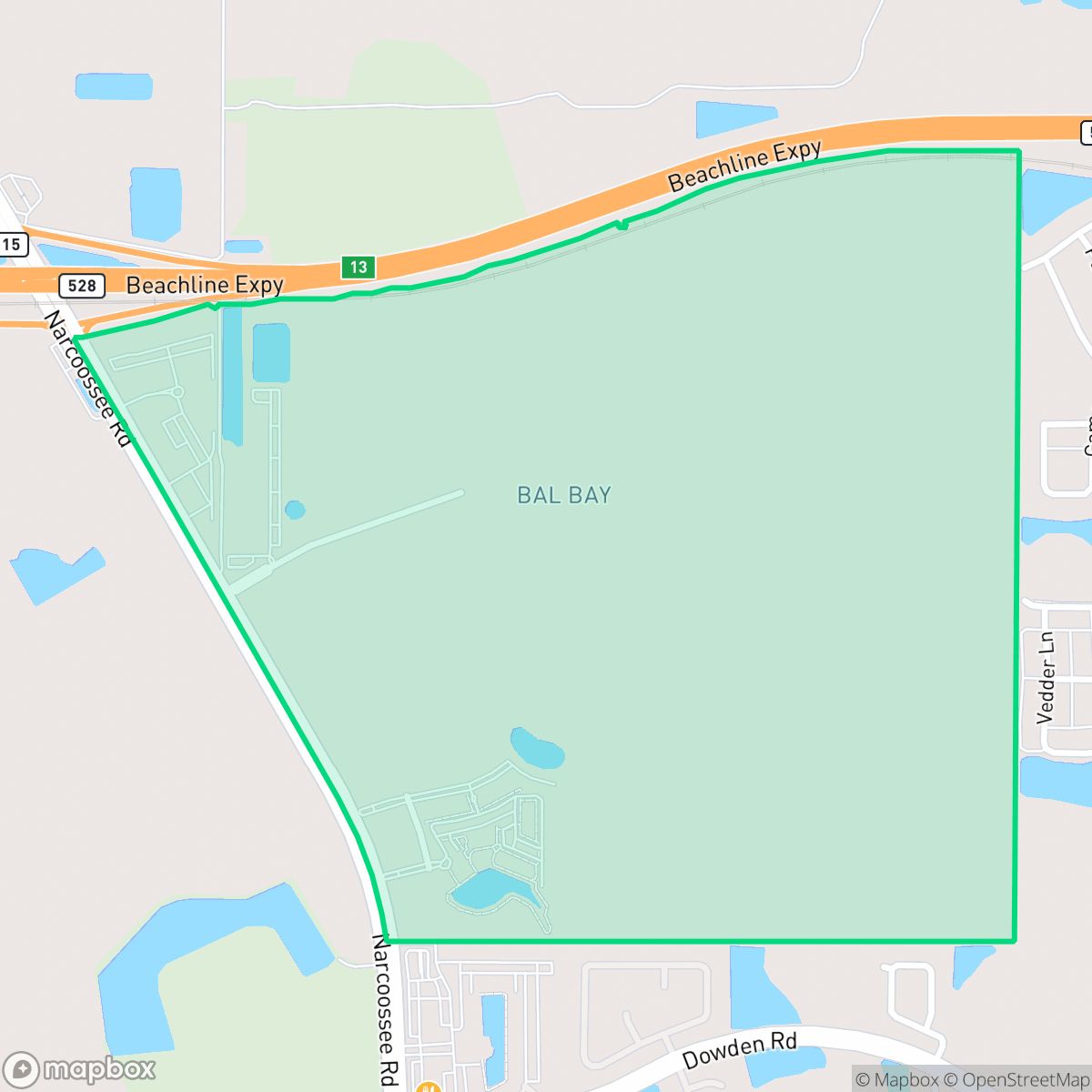 Map showing the location of Bal Bay, Orlando, FL