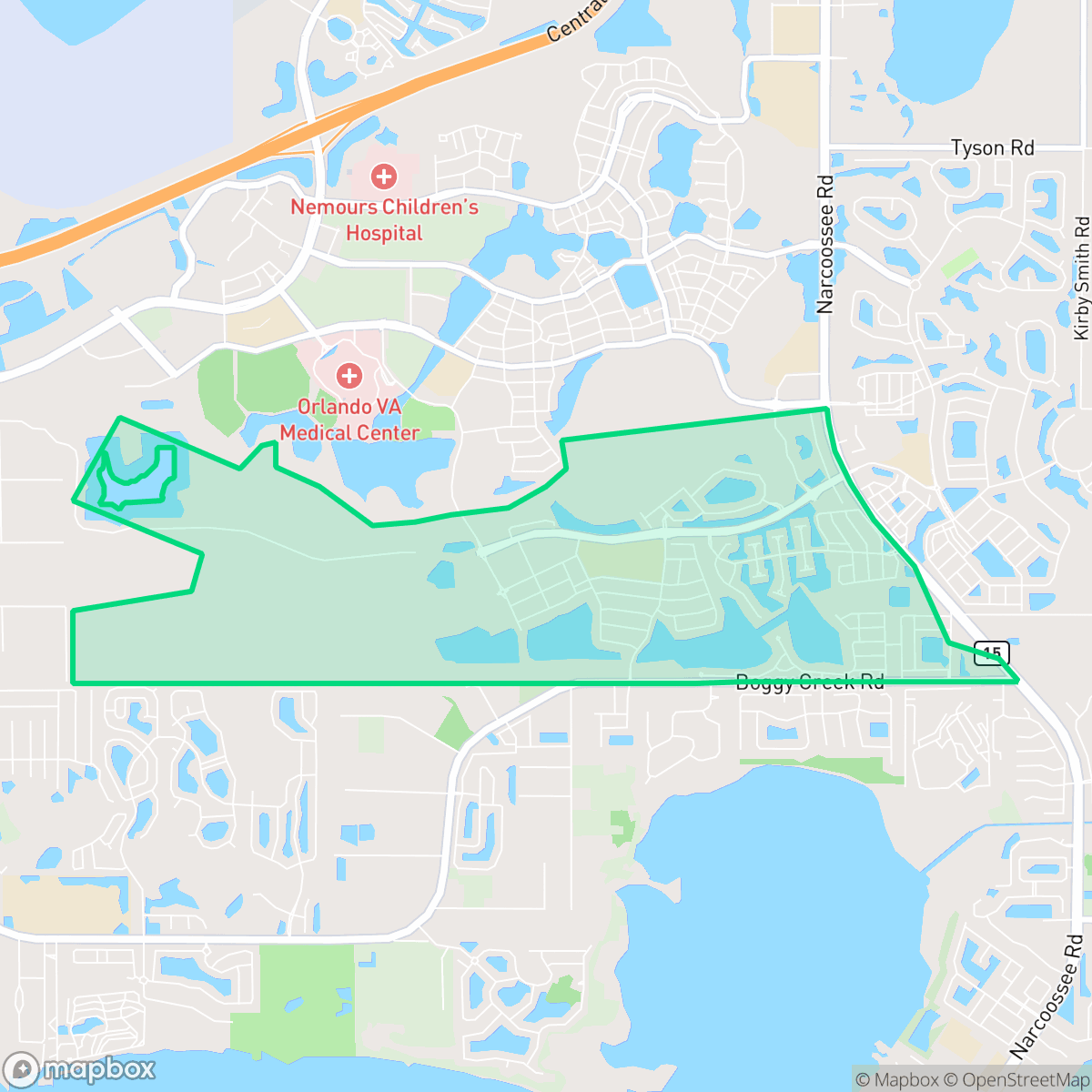 Map showing the location of City of Orlando-GOAA, Orlando, FL