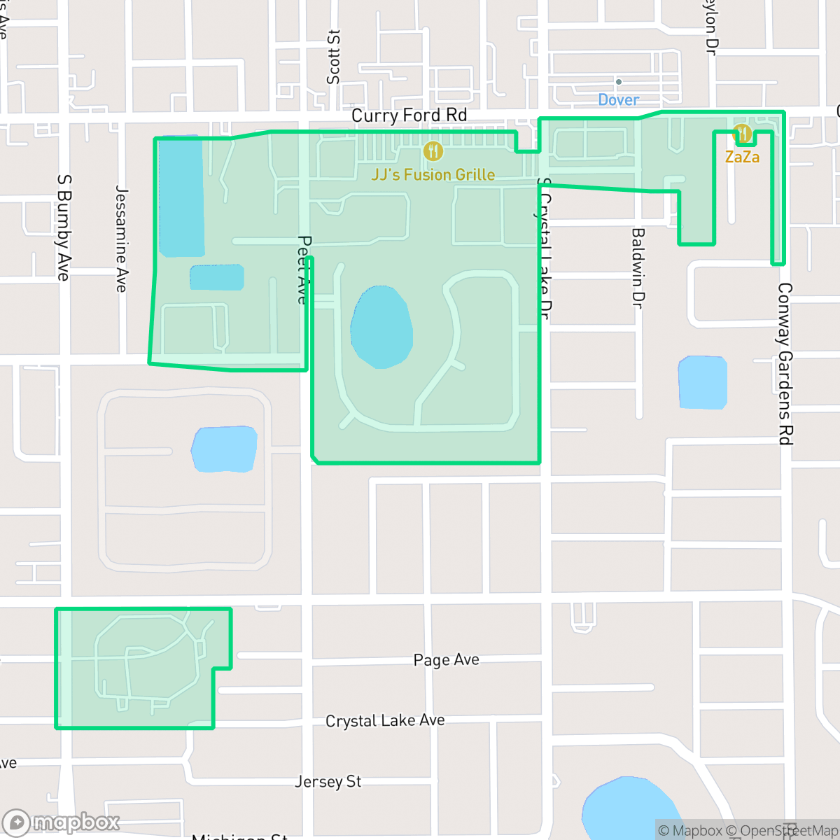 Map showing the location of Lake Terrace, Orlando, FL
